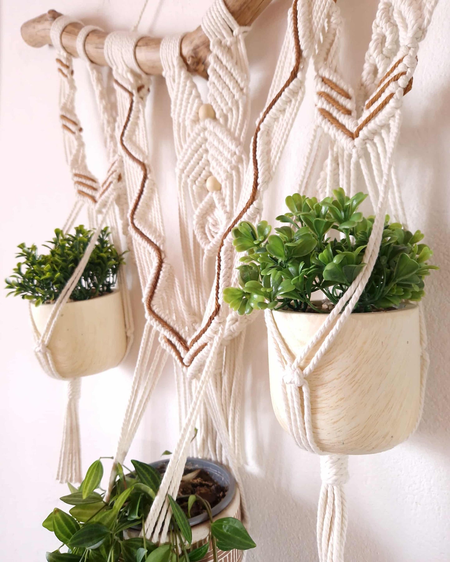 Suspension murale pour plante (triple)