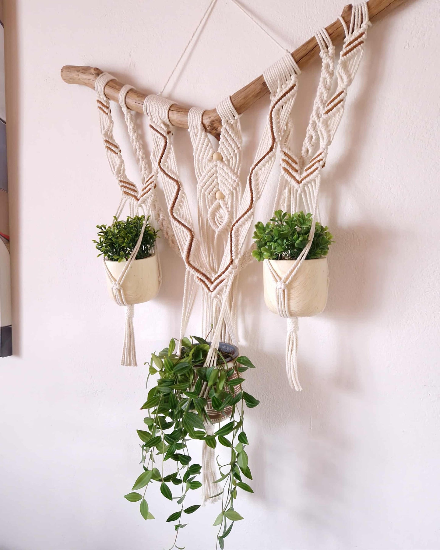 Suspension murale pour plante (triple)